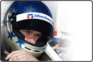 Dave Dave Kaemmer buckles into a Skip Barber Race Car